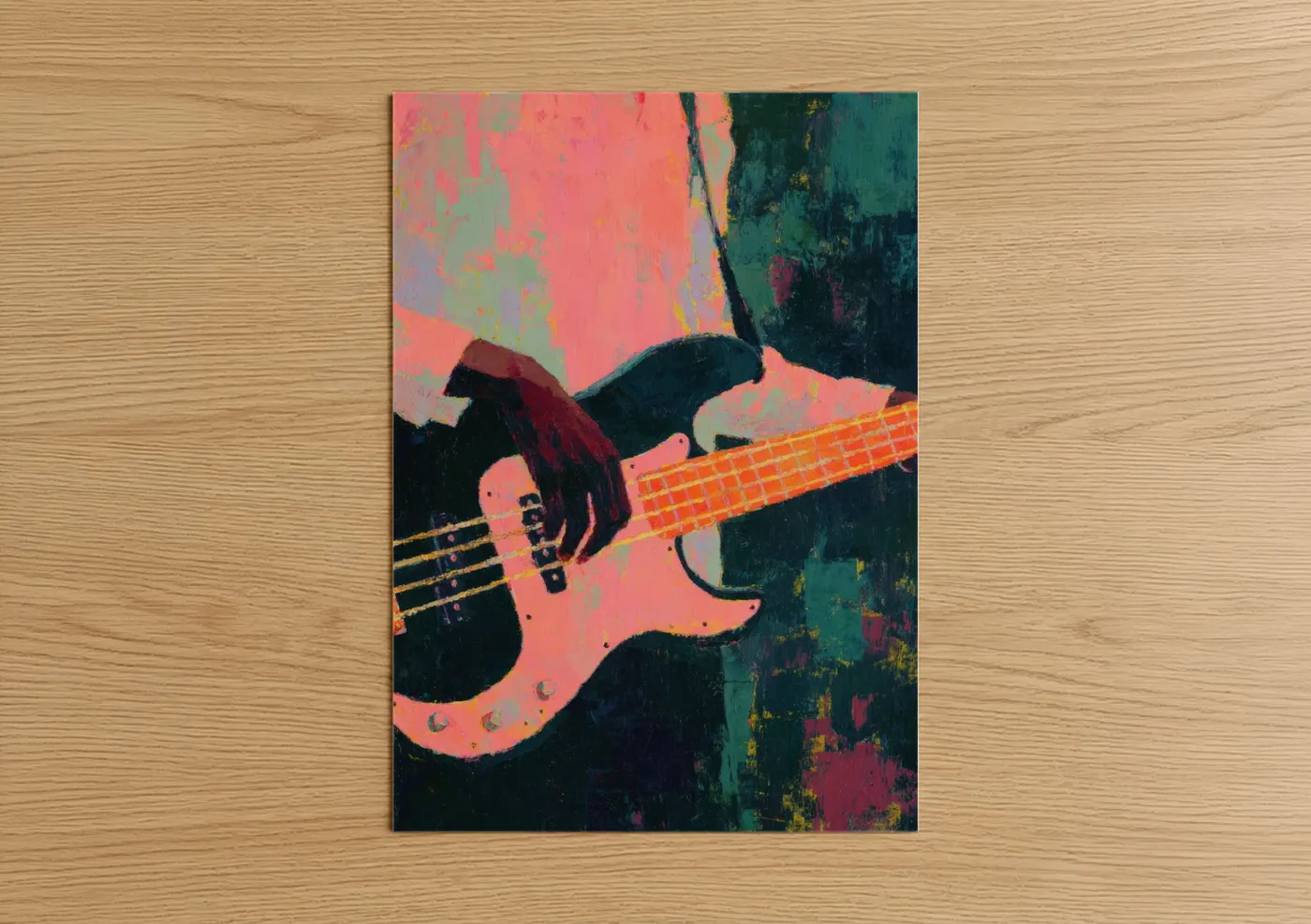 Neon Bass Reggae Music Wall Art