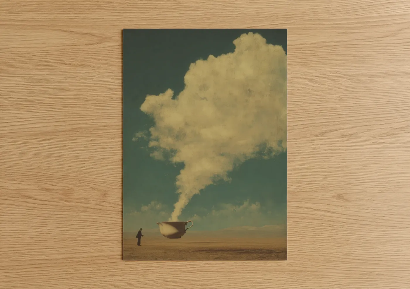 Surreal Tea Cloud Illustration Wall Art