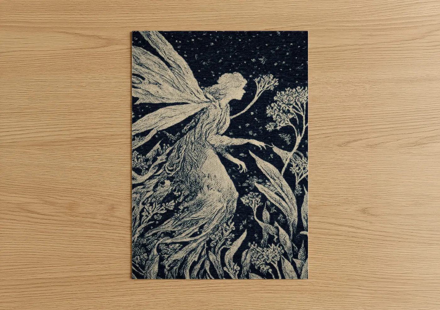 Starlit Fairy Magical Night Illustration Wall Art