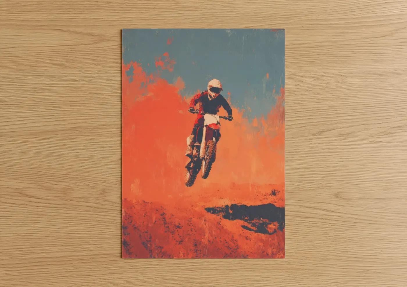 Airborne Motocross Rider Pop Art Wall Art