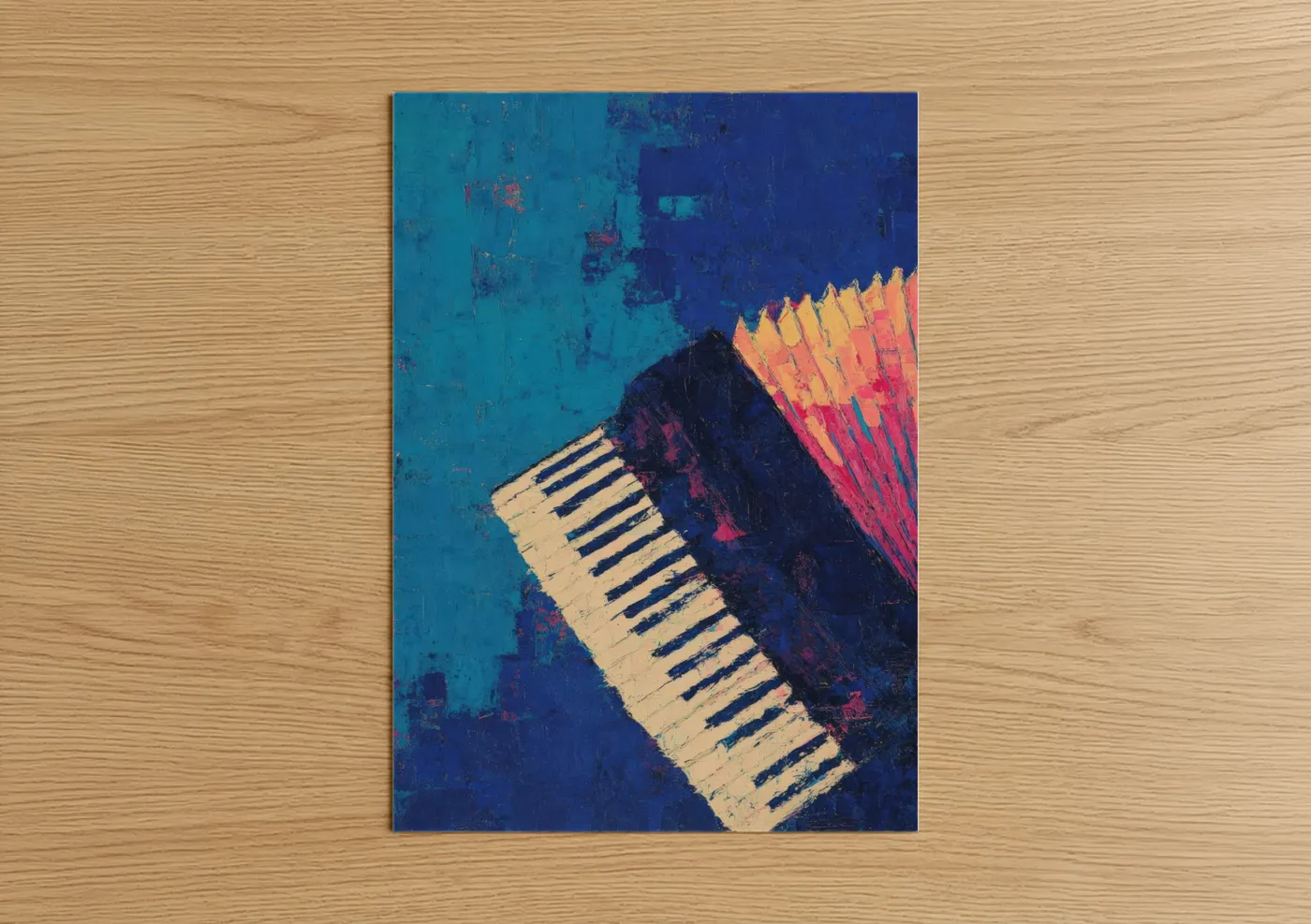 Colorful Accordion Abstract Music Wall Art