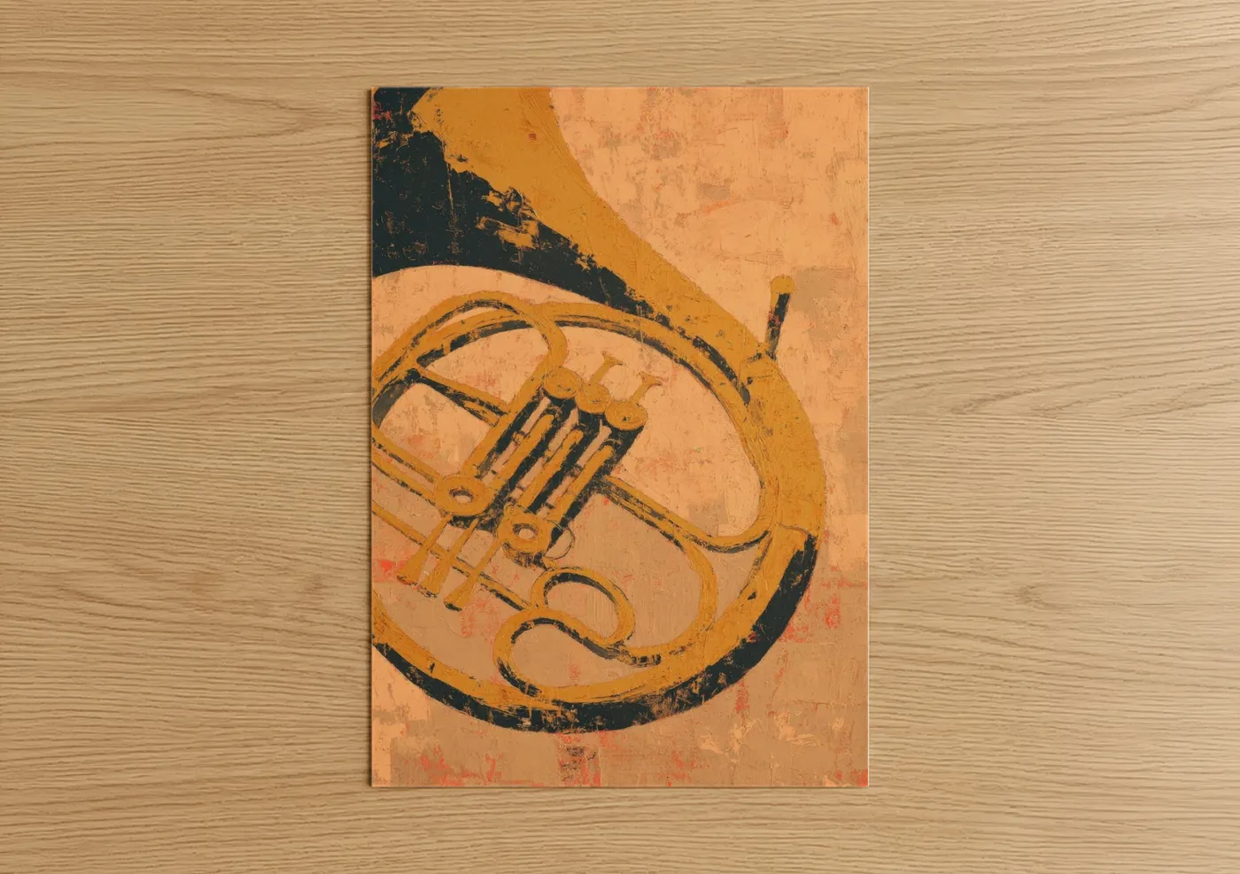 Vintage French Horn Abstract Wall Art