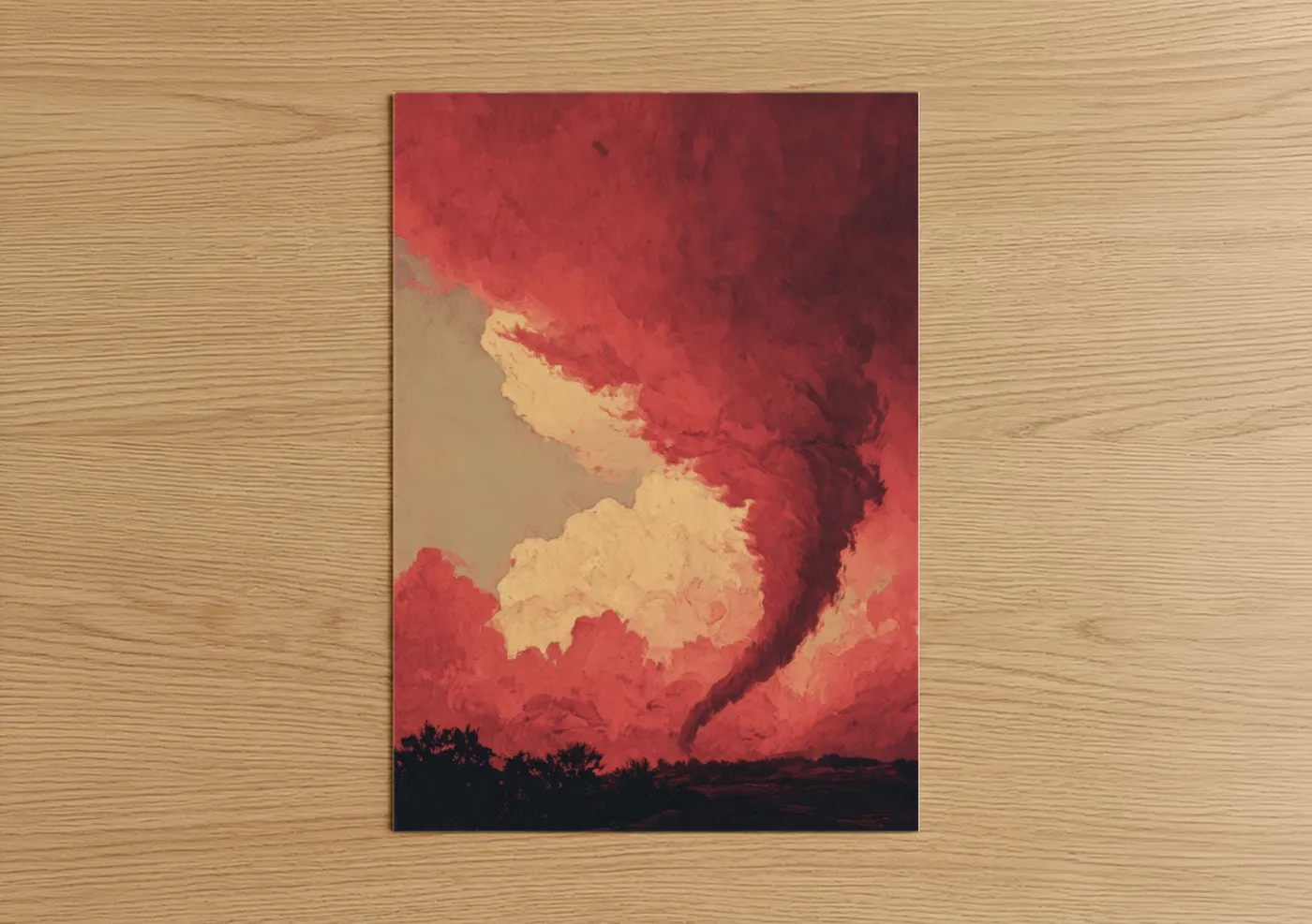 Crimson Tornado Natural Disaster Wall Art