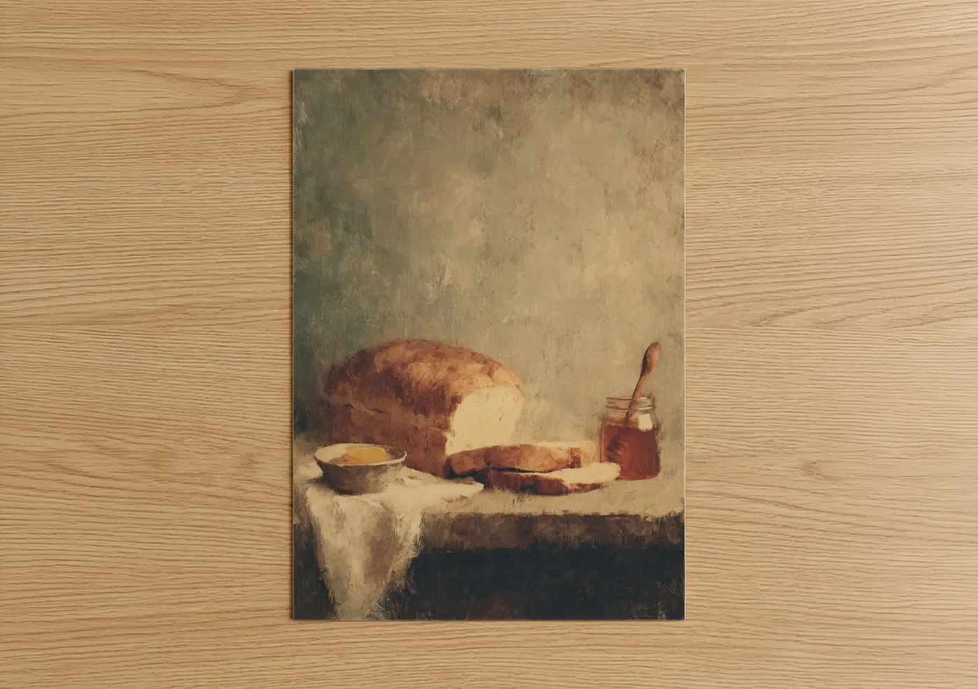 Rustic Breakfast Still Life Painting Wall Art