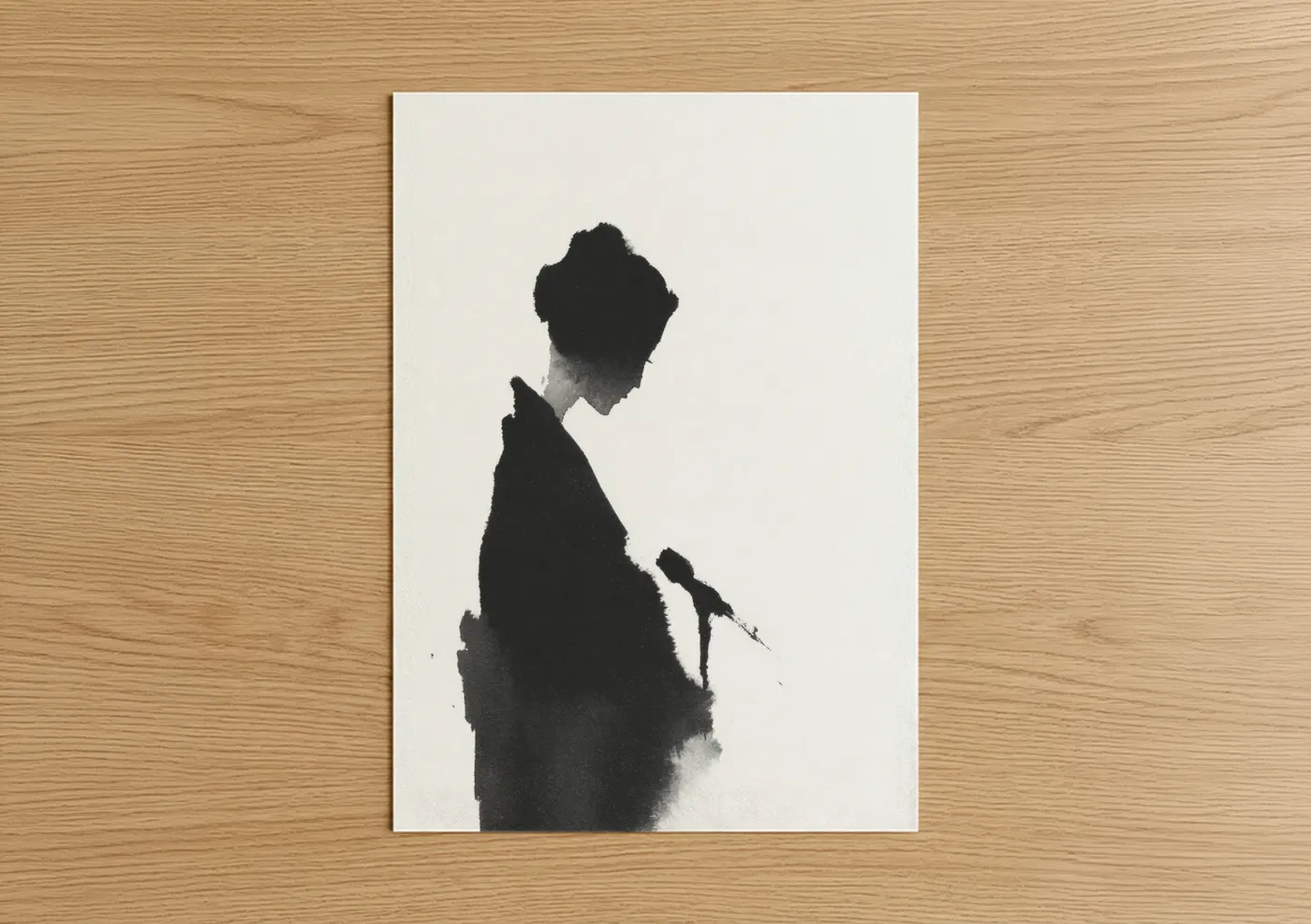 Jazz Silhouette Singer Microphone Wall Art