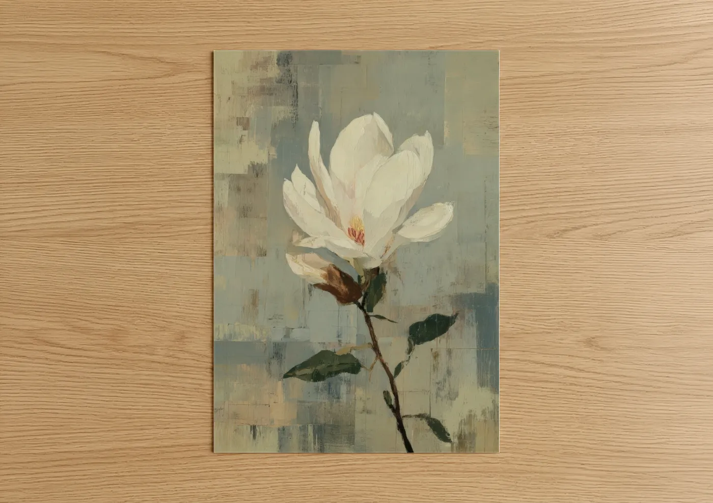 Creamy Magnolia Bloom Watercolor Wall Art