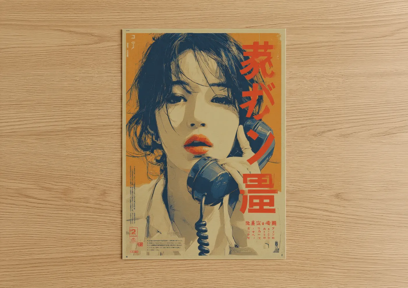 Vintage Japanese Ads Retro Style Woman Wall Art
