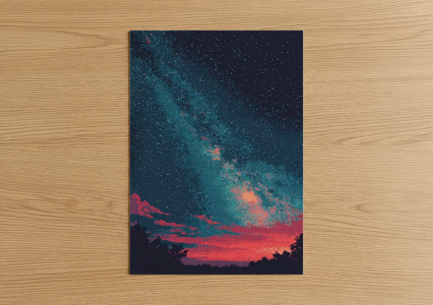 Milky Way Sunset Starry Night Sky Wall Art