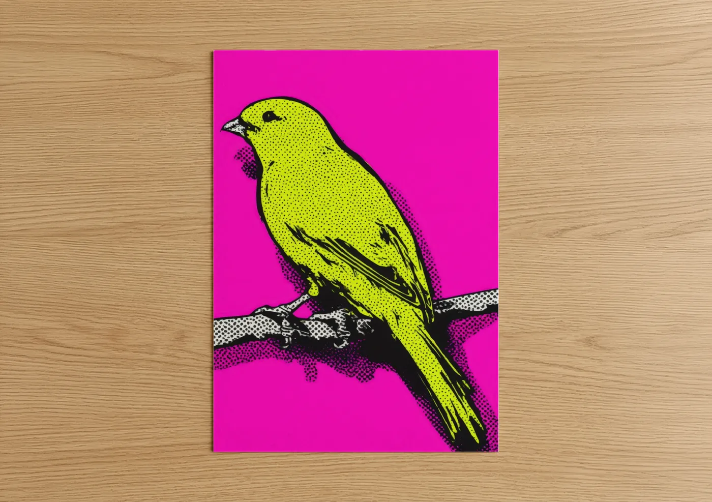 Neon Yellow Canary Pop Wall Art