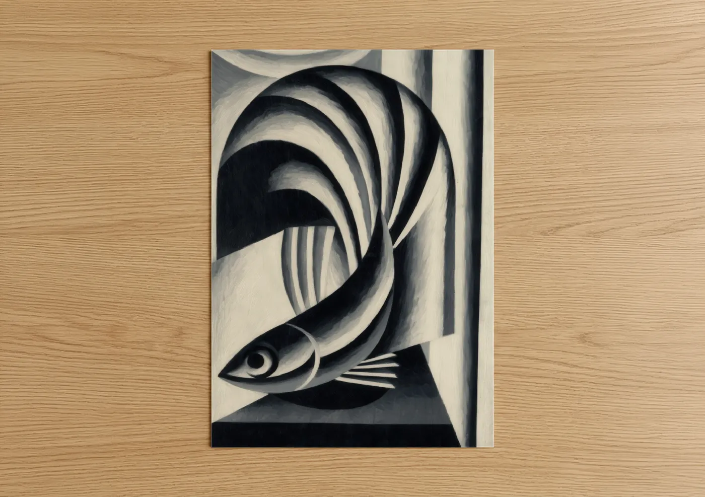 Flowing Betta Fish Art Deco Wall Art