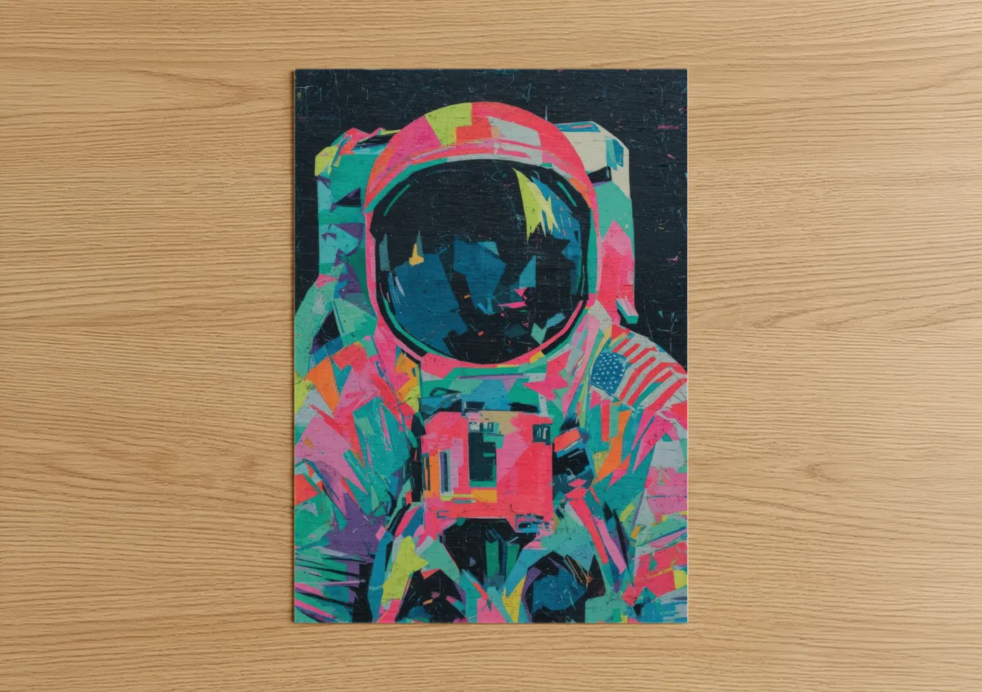 Neon Astronaut Pop Art Space Explorer Wall Art