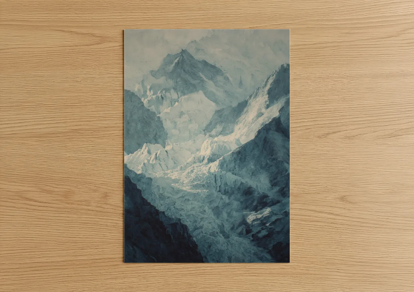 Alpine Glacier Valley Mountain Landscape Wall Art