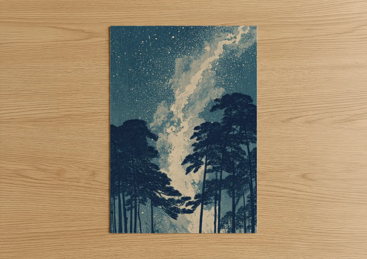 Milky Way Starlit Forest Night Sky Wall Art