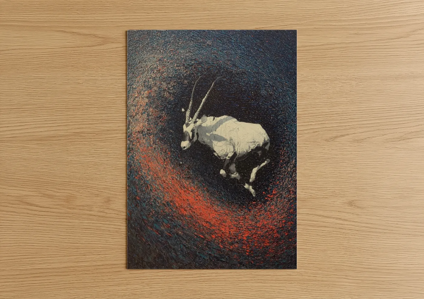 Desert Antelope Wildlife Art Print Wall Art