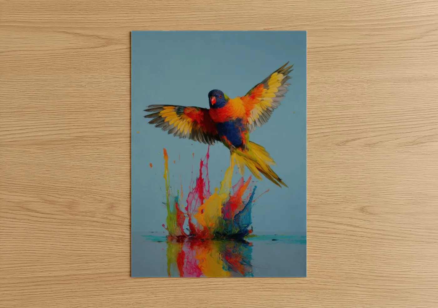 Rainbow Lorikeet Abstract Art Painting Wall Art