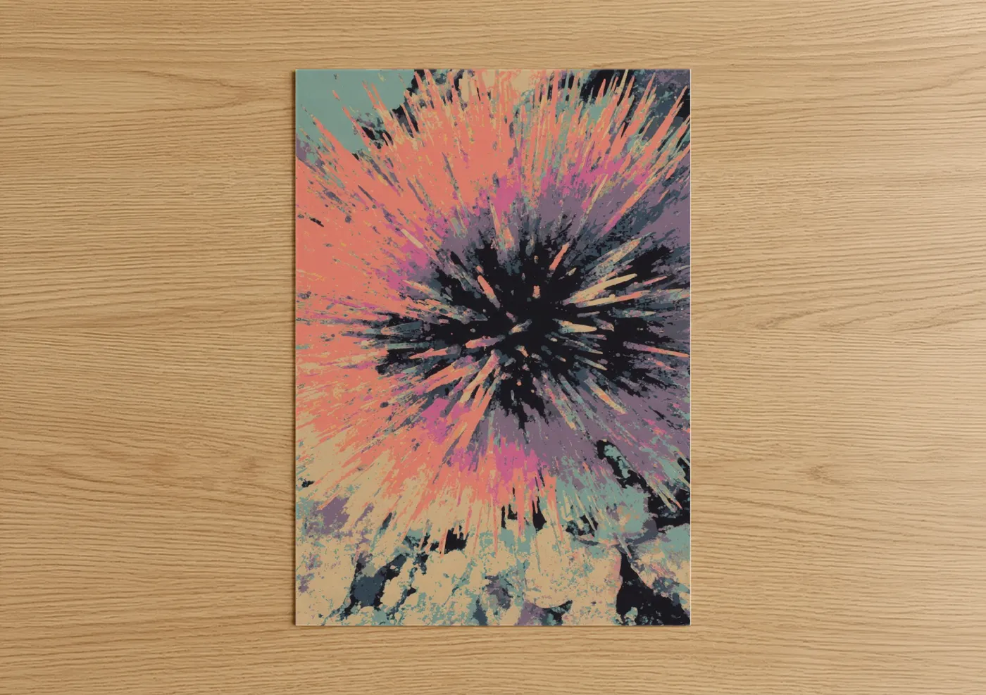 Vibrant Sea Urchin Modern Wall Art