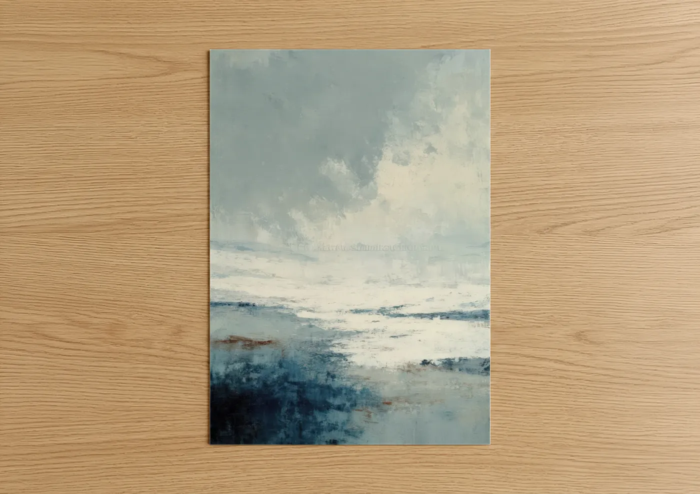 Minimalist Glacier Landscape Painting Wall Art