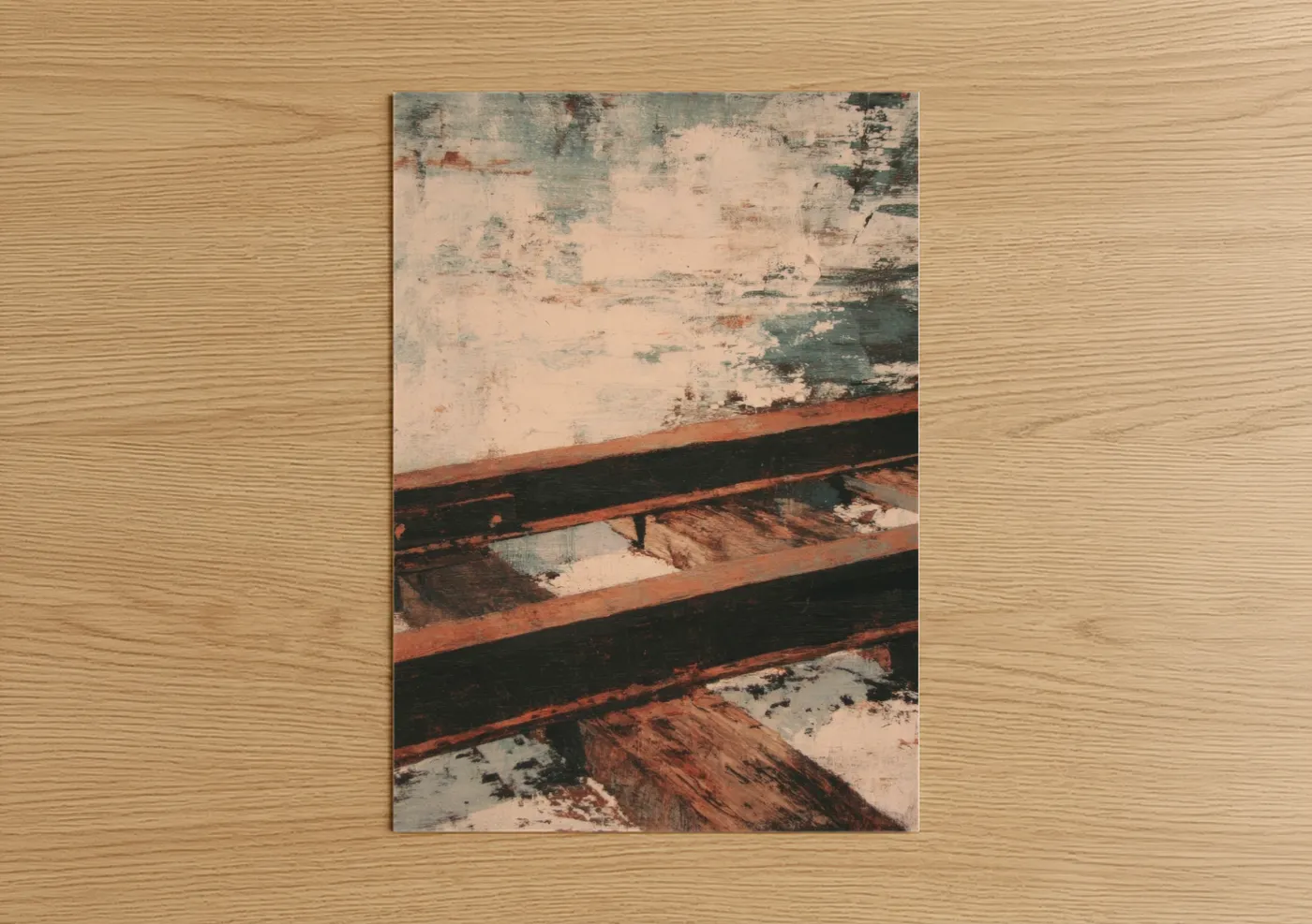 Rustic Train Tracks Industrial Decay Wall Art