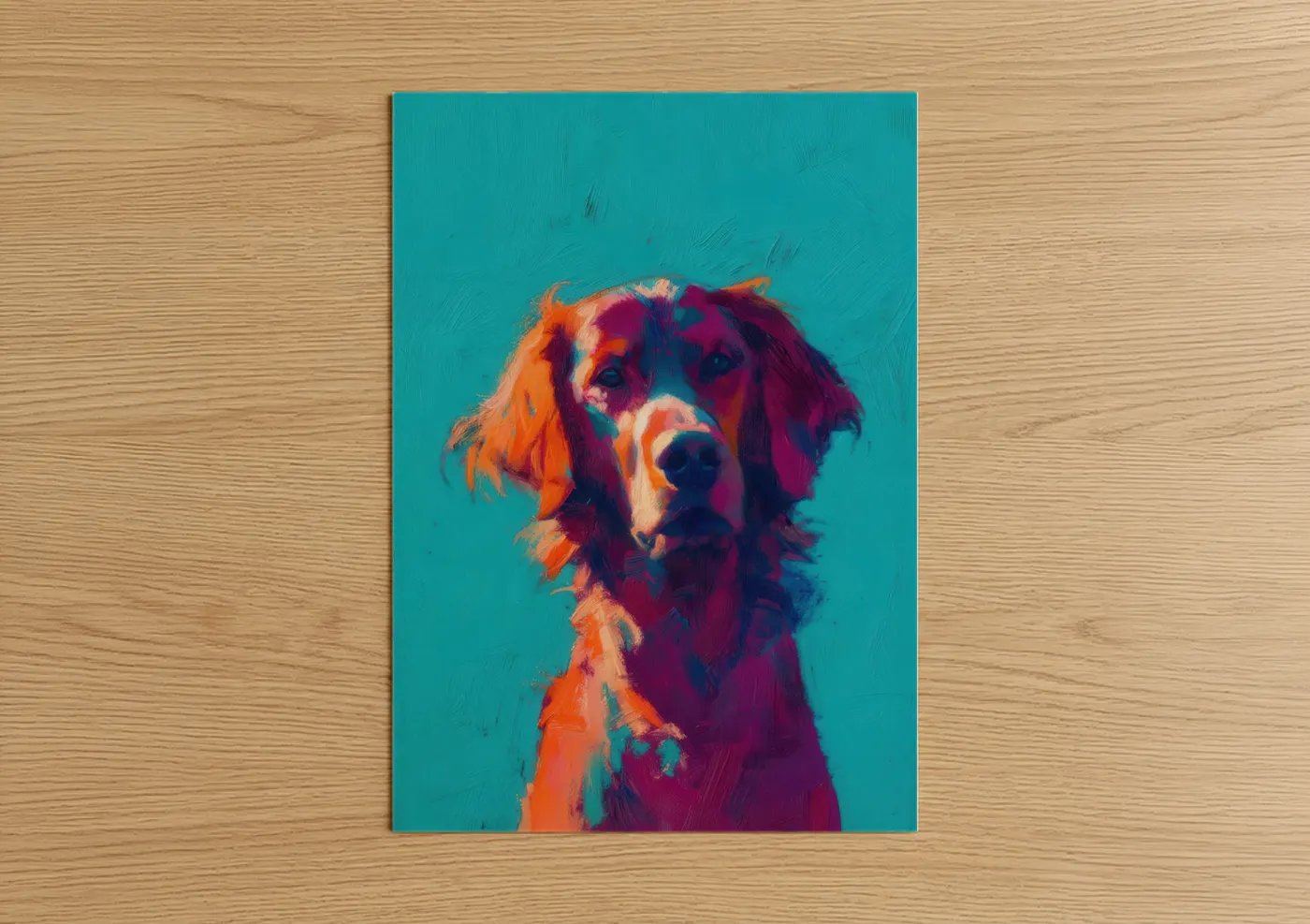 Colorful Setter Dog Pop Art Portrait Wall Art