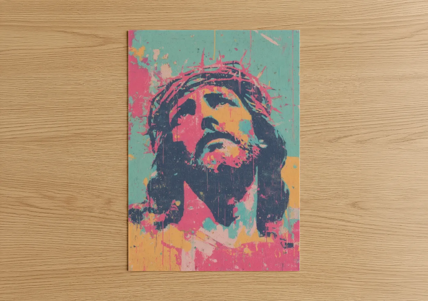 Vibrant Christ Pop Art Religious Wall Art