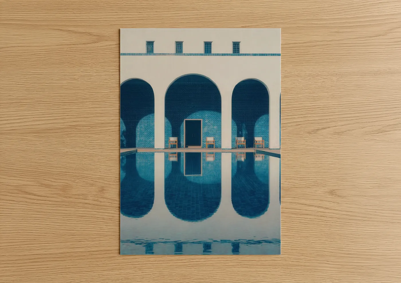 Blue Mosque Architecture Reflection Wall Art