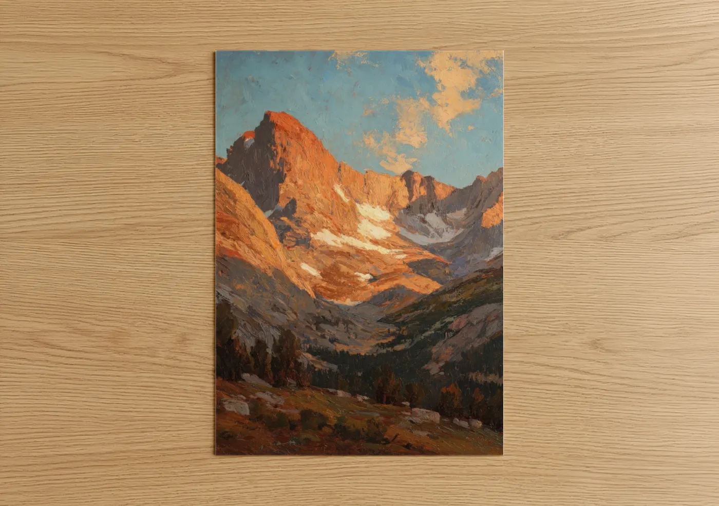 Golden Hour Alpine Mountains Landscape Wall Art
