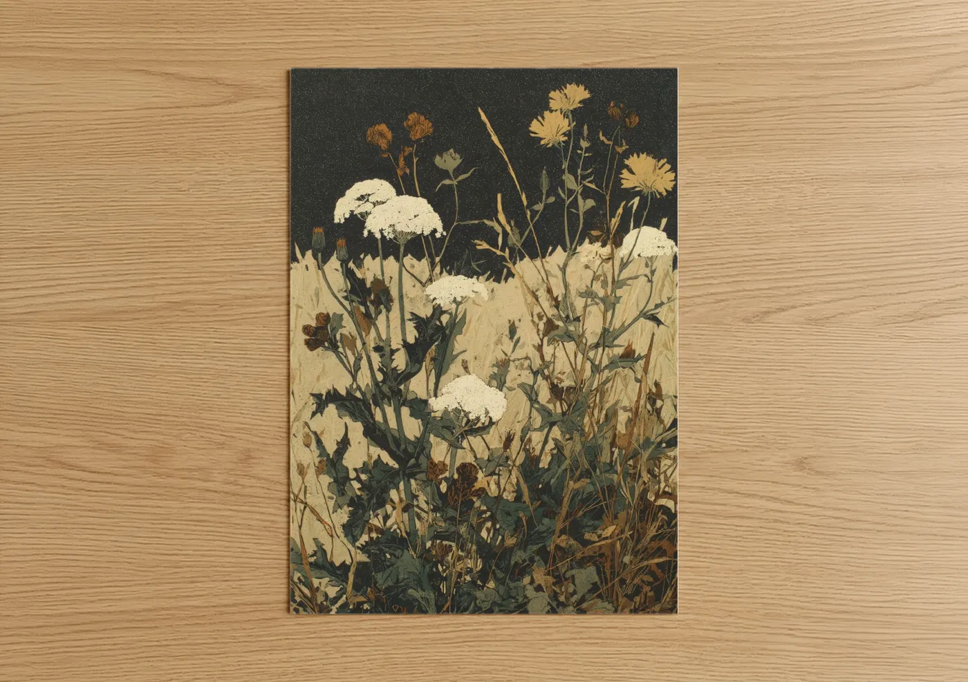 Wildflower Herbs Botanical Illustration Wall Art