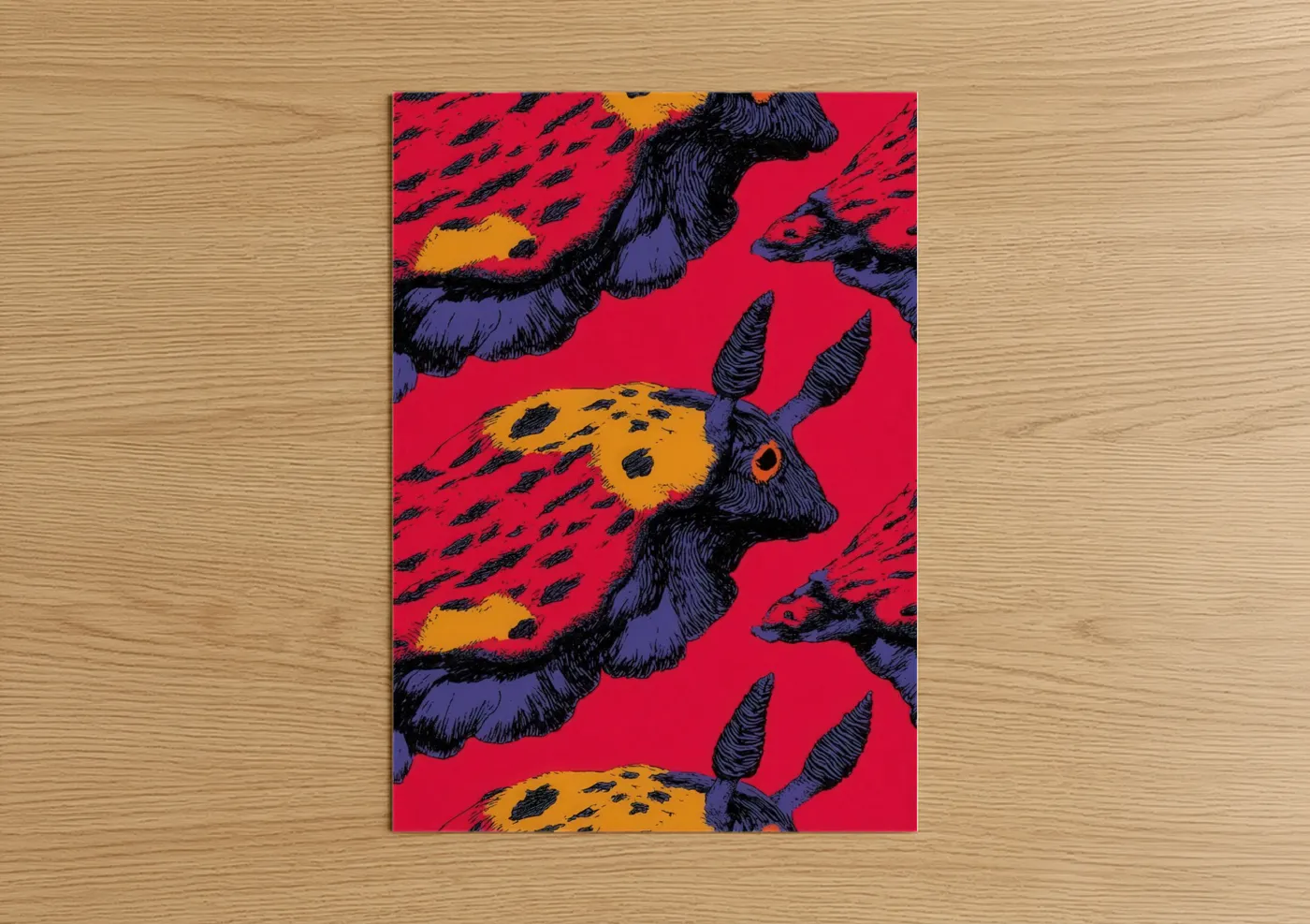 Violet Nudibranch Pop Art Design Wall Art