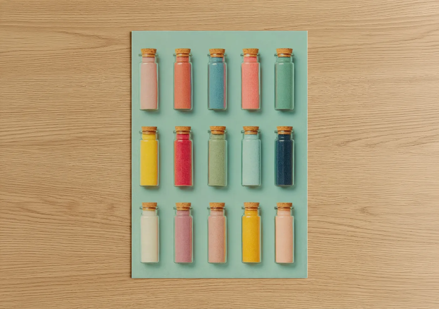 Colorful Spice Jars Pastel Kitchen Wall Art