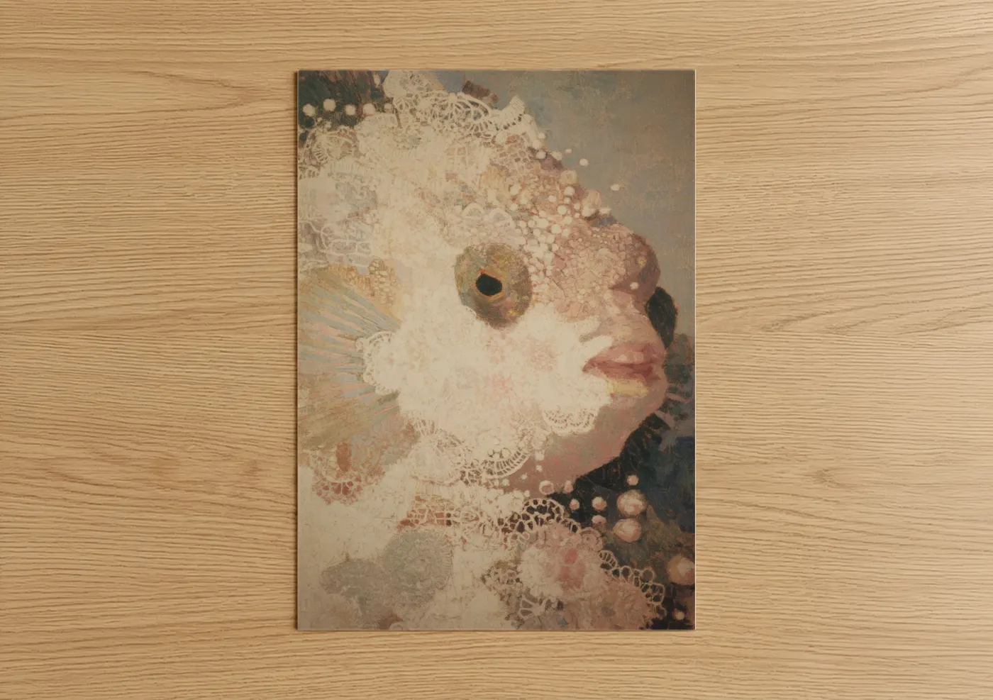 Vintage Puffer Fish Antique Wall Art