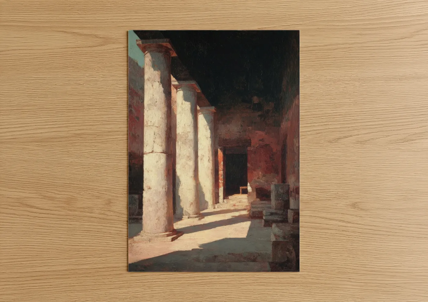 Ancient Wine Cellar Columns Architecture Wall Art