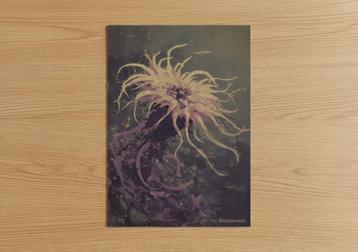 Mystical Sea Anemone Watercolor Wall Art