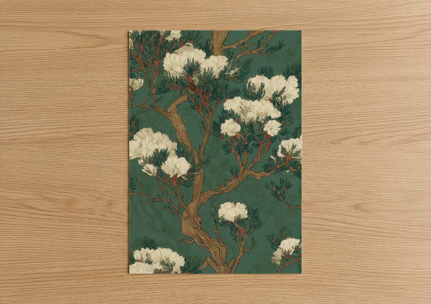 Cream Juniper Blossoms Botanical Wall Art
