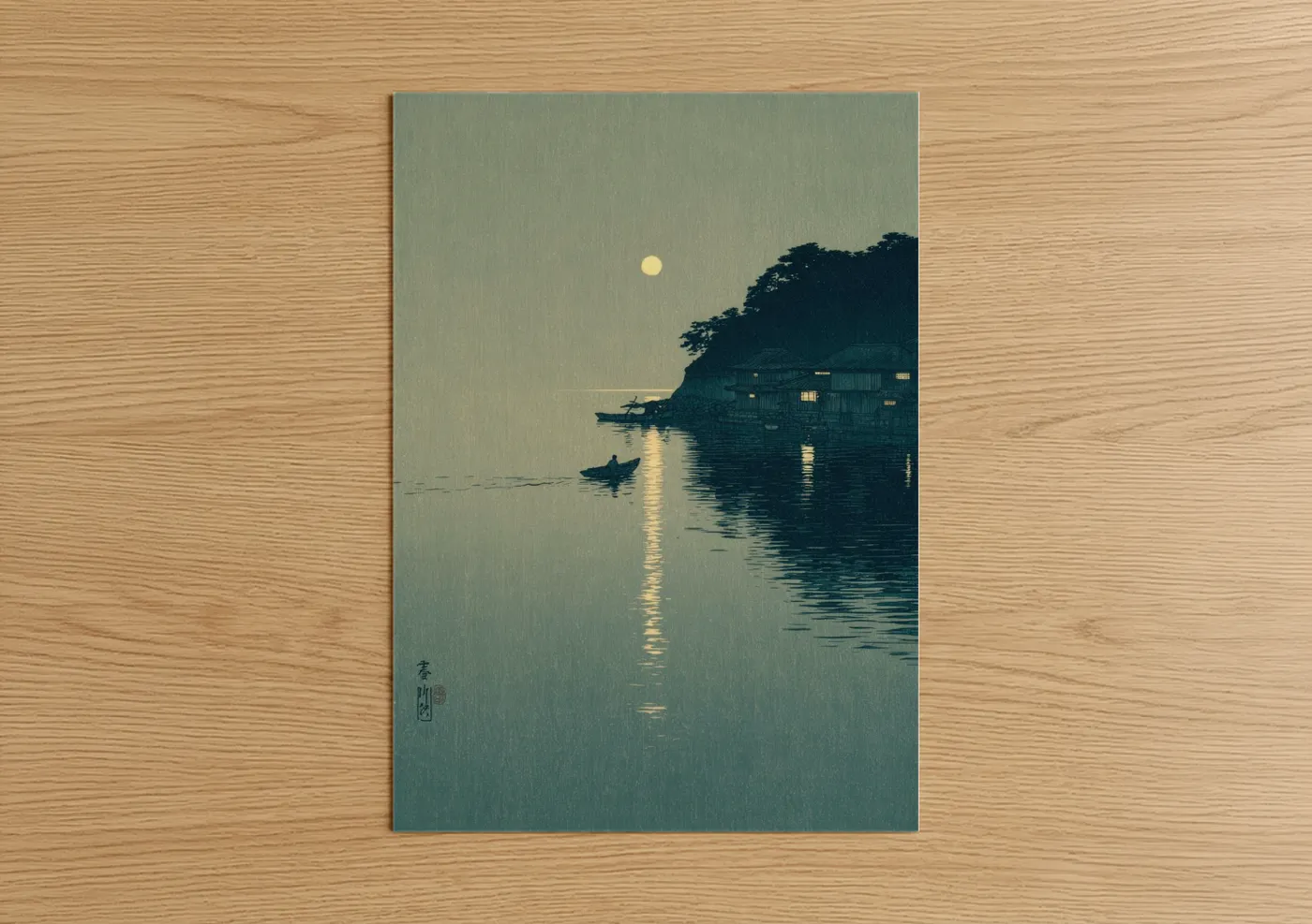 Moonlit Sailfish Harbor Evening Wall Art