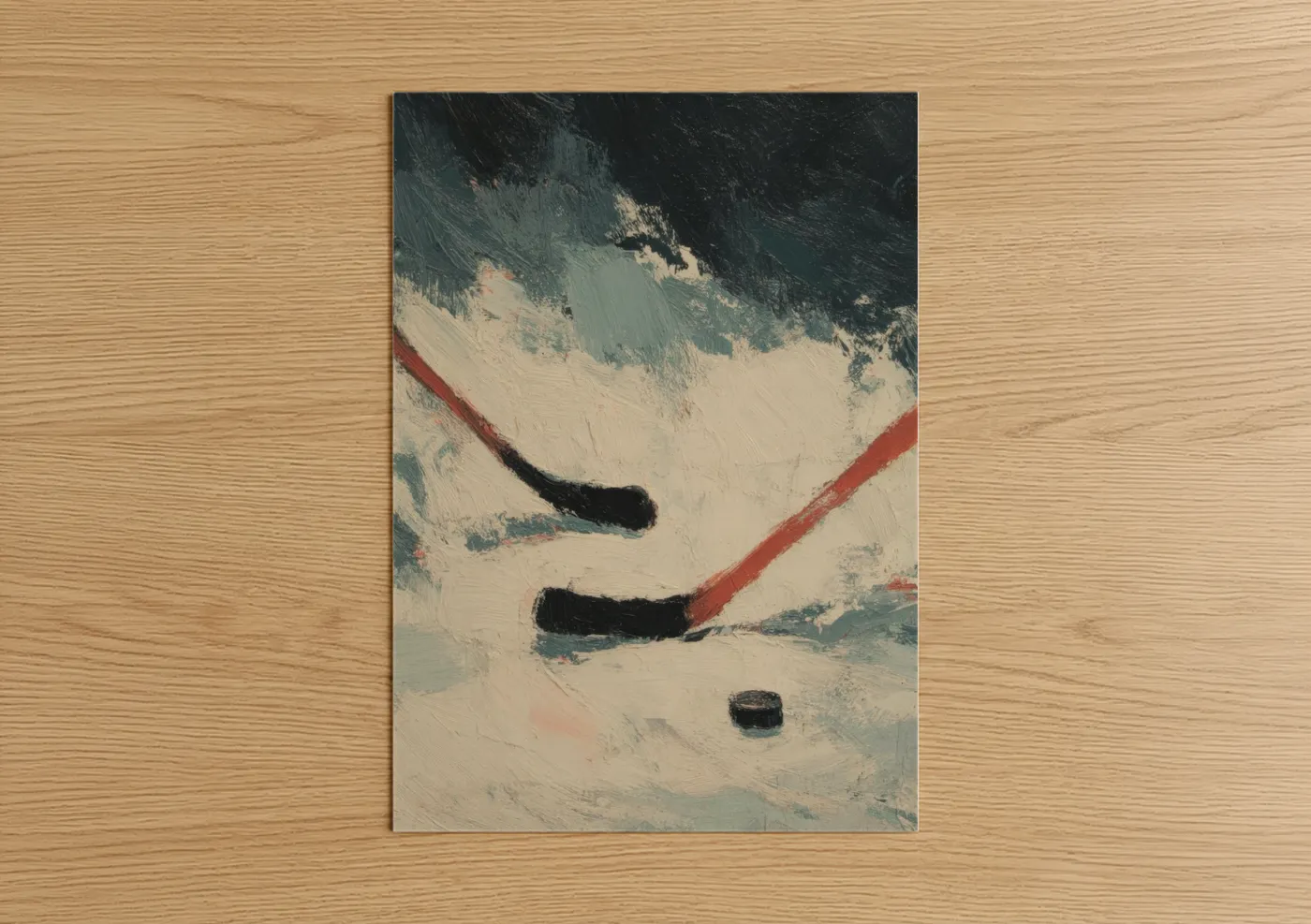 Abstract Hockey Stick Modern Wall Art