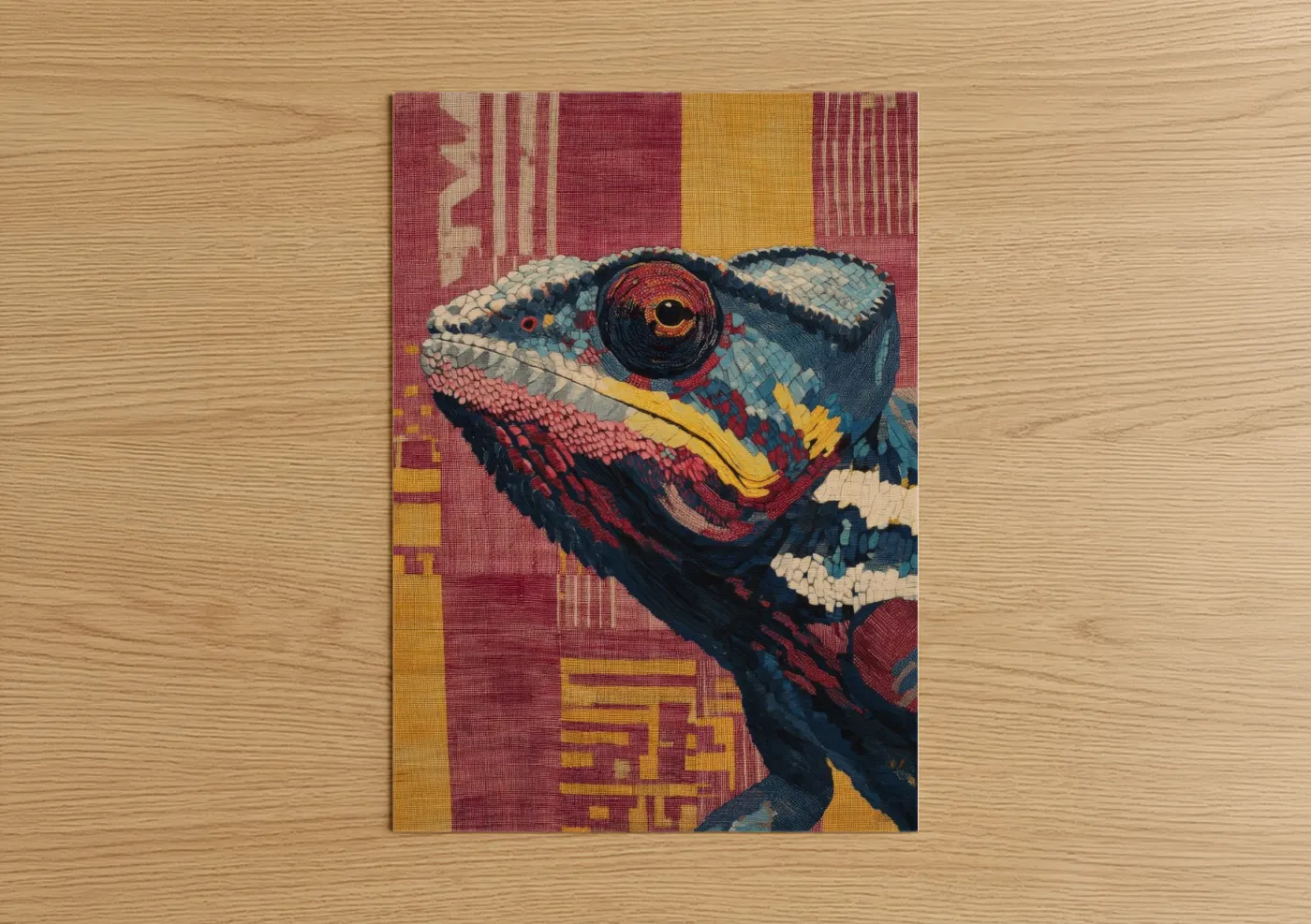 Colorful Chameleon Reptile Wall Art
