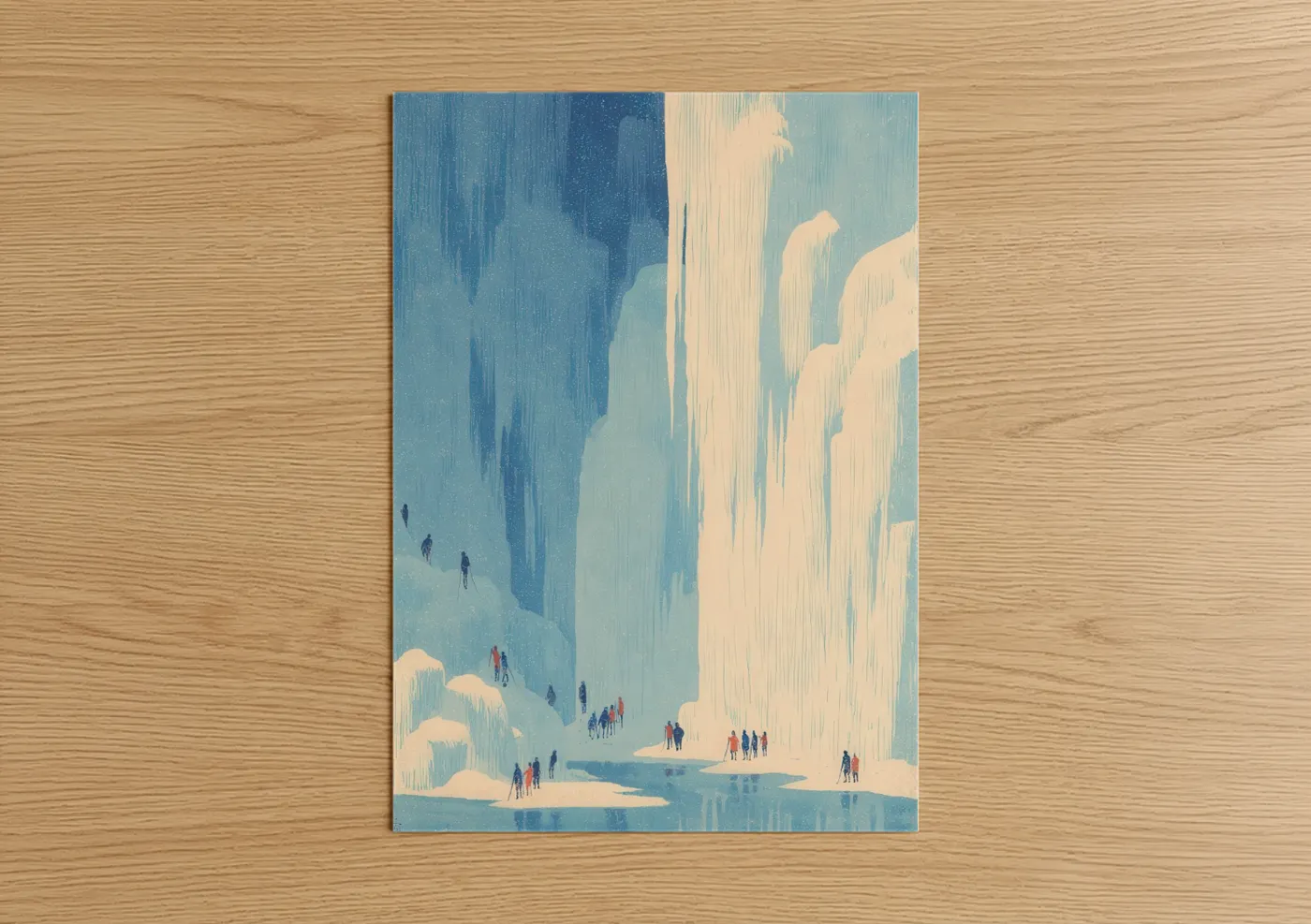 Frozen Waterfall Ice Climbing Adventure Wall Art