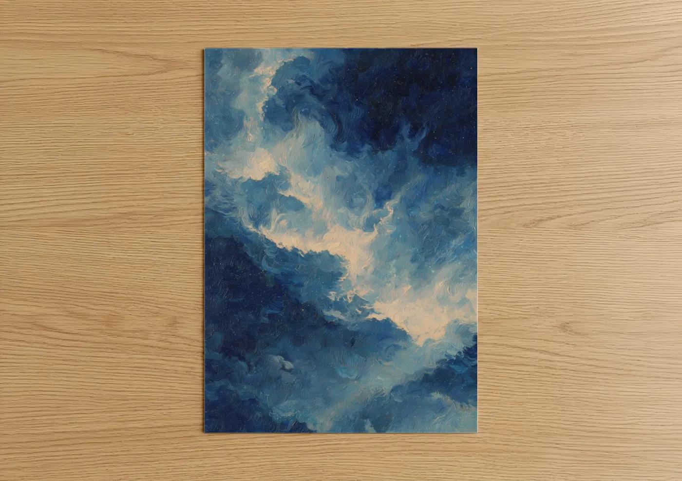 Celestial Nebula Night Sky Painting Wall Art
