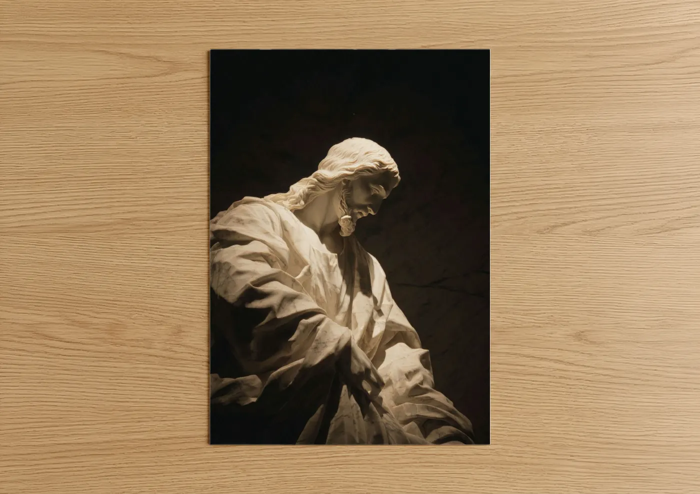 Jesus Christ Marble Statue Spiritual Wall Art