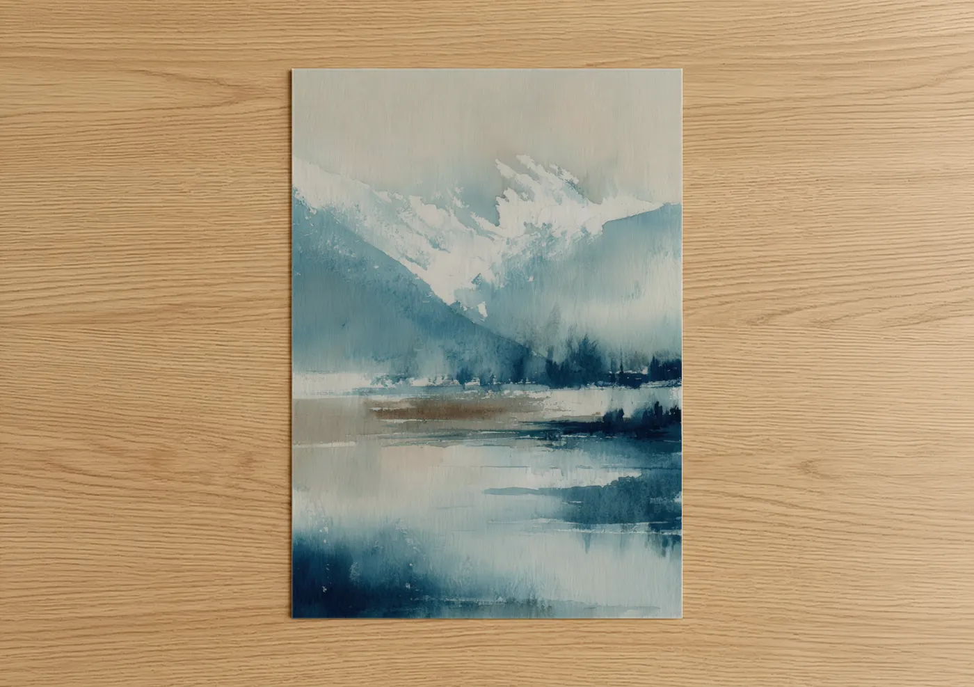 Misty Glacier Valley Mountain Landscape Wall Art