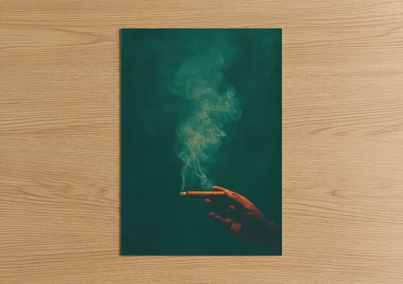 Moody Cigar Smoke Abstract Wall Art