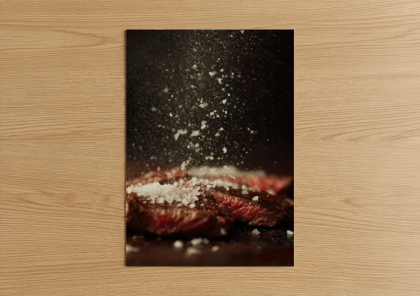 Raw Steak with Sea Salt Culinary Wall Art
