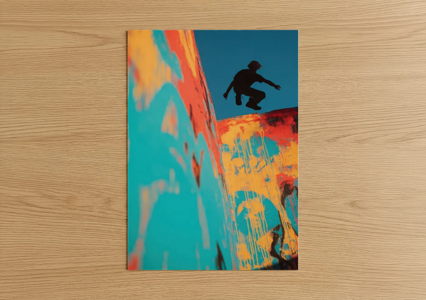 Urban Parkour Silhouette Action Wall Art