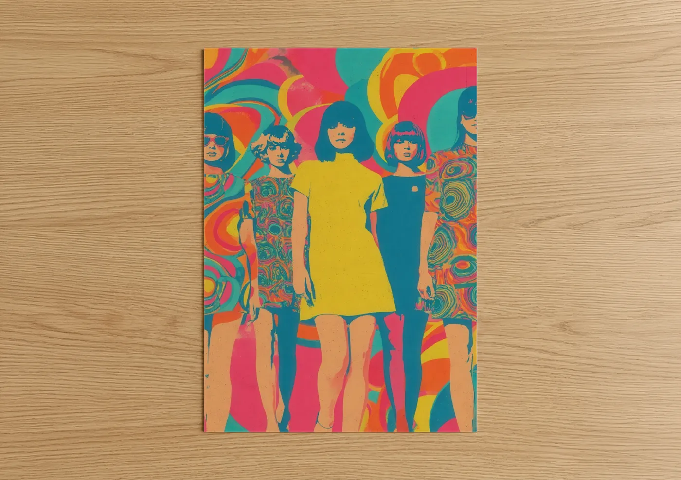 Retro Girl Squad Pop Art Fashion Wall Art