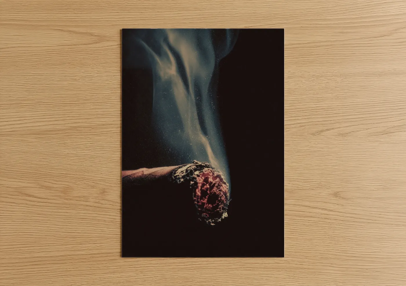 Incense Smoke Rise Ethereal Light Wall Art