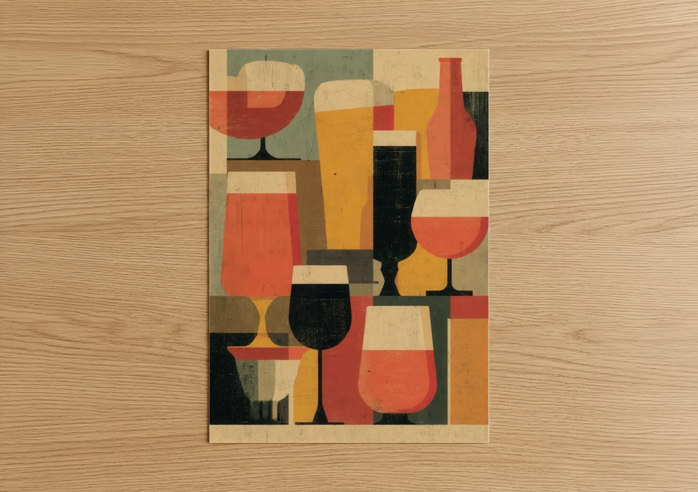 Geometric Beer Collection Art Deco Wall Art