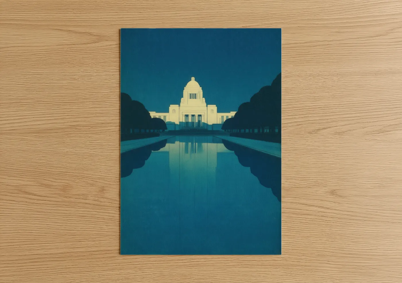 Capitol Dome Reflection Modern Architecture Wall Art
