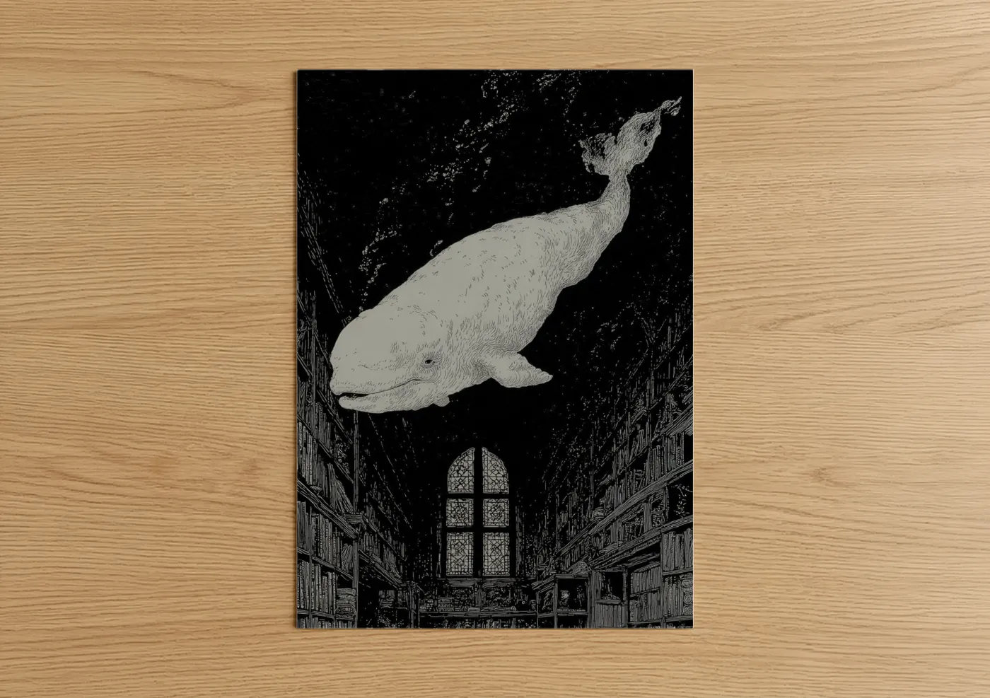 Beluga Whale Cathedral Surreal Wall Art