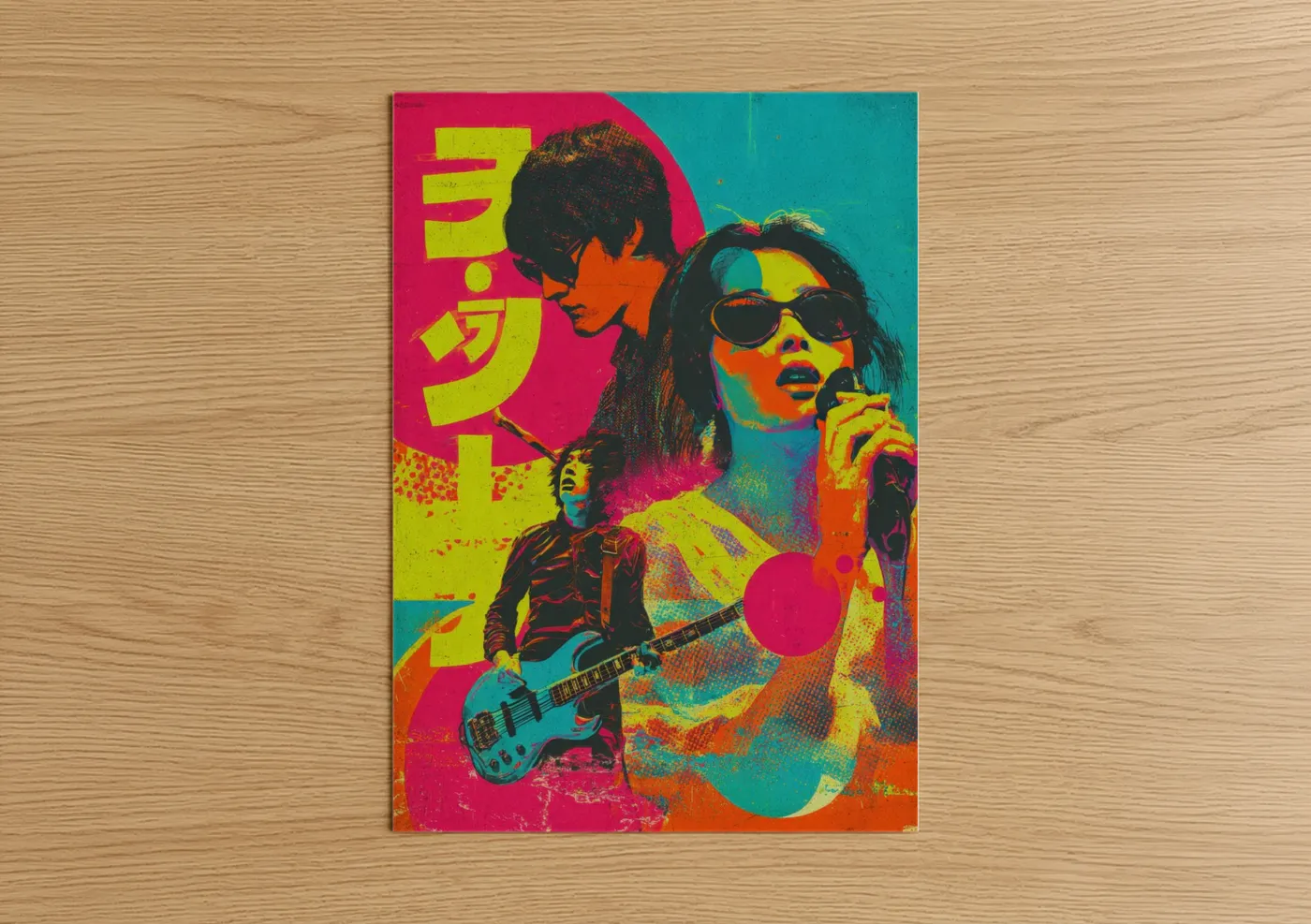 Retro Pop Musicians Vintage Japanese Ad Wall Art
