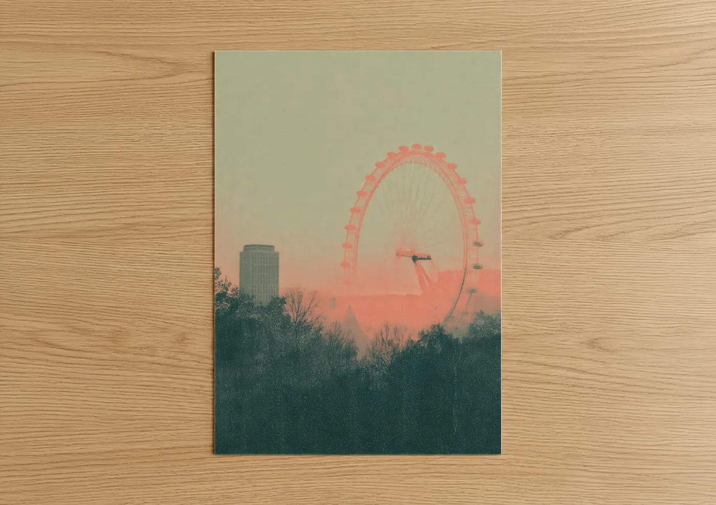 London Eye Sunset Cityscape Wall Art